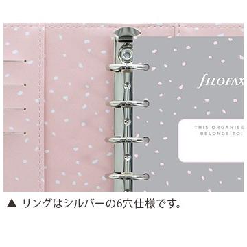 ファイロファックス システム手帳 ミニ6穴サイズ コンフェッティ スモール ポケット 　6穴 合皮 filofax Confetti 年号無し年間スケジュール他各種リフィル付き