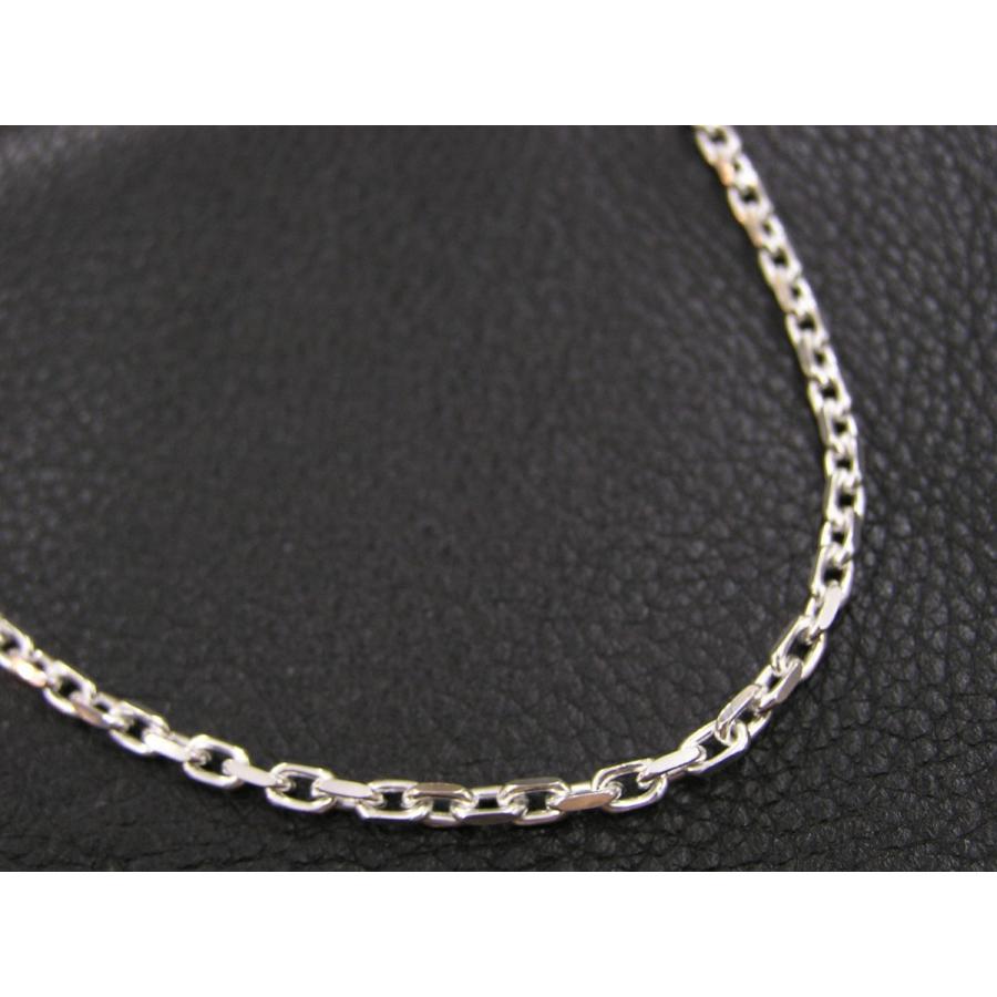 シルバーあずき2面カットチェーン -100- 50cm * シルバーチェーン レディース メンズ