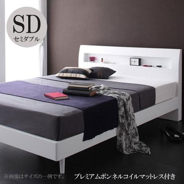 すのこベッド スノコベッド セミダブルベッド マットレス付き 激安 格安 おすすめ 人気 ベッドマットレスセット プレミアムボンネルコイルマットレス 040102284