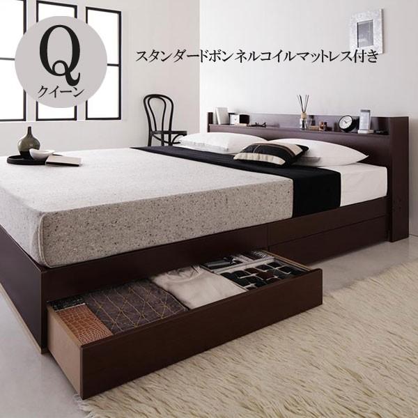 クイーンベッド マットレス付き 激安 ベッドマットレスセット