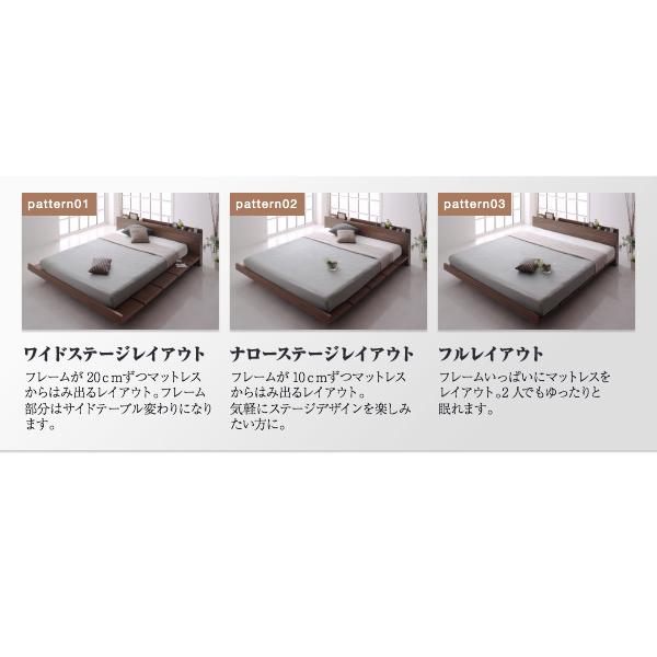 フランクリン プレミアムボンネルコイルマットレス付き ワイドステージ ダブル 【Adonis】 フレーム幅180