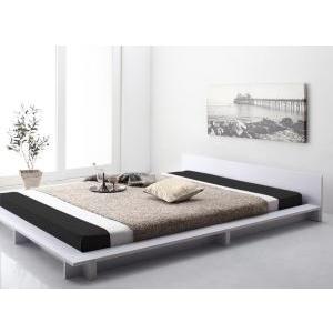 セミダブルベッド マットレス付き フロアローステージベッド ギュンター スタンダードポケットコイルマットレス付き セミダブル