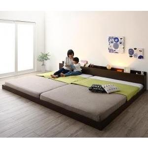 激安 ローベッド 大型モダンフロア連結ベッド Equale エクアーレ マルチラススーパースプリングマットレス付き ワイドK200 500042582