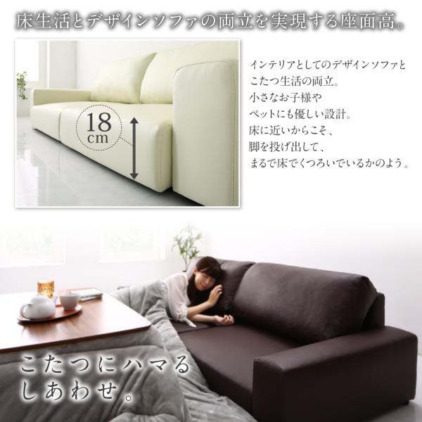 ローソファ フロアソファ Lex レックス 2.5人掛け ソファ ワイド肘