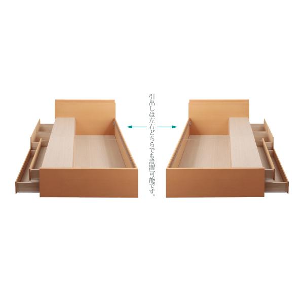 送料無料 組立設置付 日本製 棚 コンセント付き 大容量チェストベッド アクシリム マルチラススーパースプリングマットレス付き シングル 【LWH1970039597】(68834円)