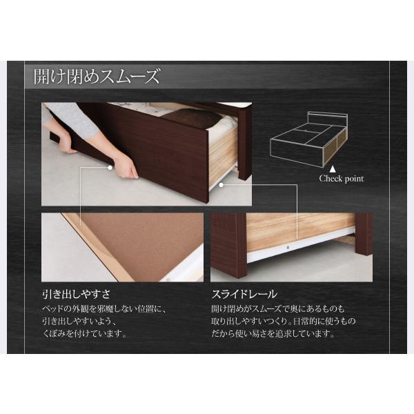 お客様組立 国産 棚 コンセント付き収納ベッド フレーダー スタンダードポケットルコイルマットレス付き 床板仕様 シングル
