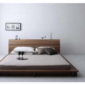 ダブルベッド マットレス付き ローベッド 人気 安い コンセント付き 通販 おすすめ プレミアムボンネルコイルマットレス付き ダブル 500027062 ローベッド ダブル マットレス付き ダブルベッド フロアベッド FMB84-D