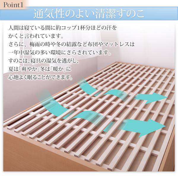 組立設置付 国産 清潔すのこ ヘッドレスチェストベッド レニツァ 薄型スタンダードボンネルコイルマットレス付き シングル_3