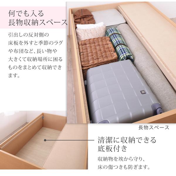 組立設置付 国産 清潔すのこ ヘッドレスチェストベッド レニツァ 薄型スタンダードボンネルコイルマットレス付き シングル_7