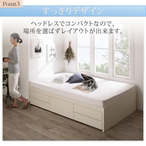 組立設置付 国産 清潔すのこ ヘッドレスチェストベッド レニツァ 薄型スタンダードボンネルコイルマットレス付き シングル_9