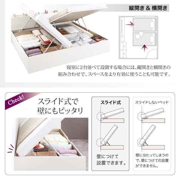 組立設置付 国産跳ね上げ収納ベッド レナーチ ホワイト 薄型スタンダードボンネルコイルマットレス付き 縦開き シングル 深さラージ_9