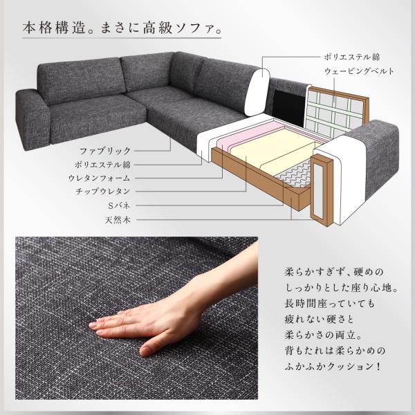 フロアコーナーソファ Leeble リーブル ソファ＆オットマンセット ロー