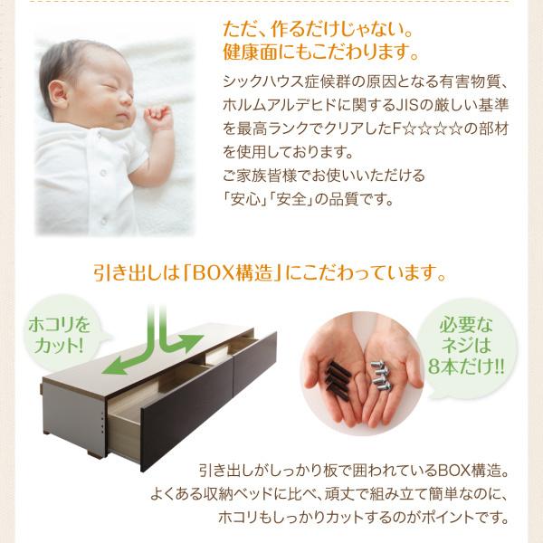 お客様組立 国産ファミリー連結収納ベッド テネレッツァ スタンダードボンネルコイルマットレス付き Aタイプ セミダブルの画像