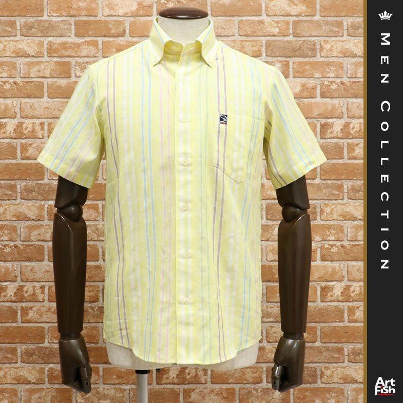 19春夏 Vagiie 3色展開 清涼シャツ 綿リネン 千鳥ジャガード ストライプ 刺繍ポケット 日本縫製 半袖 モダン 40代 50代 60代 メンズ洋服 ファッション Ay400 アートフィッシュ 通販 Yahoo ショッピング