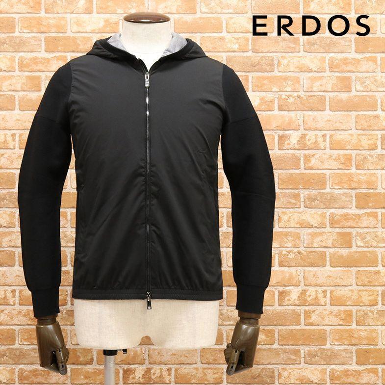 豪華 春夏 Erdos パーカー 軽量ポリ サマーニット切替 ハイブリッド ジップポケット スポーティー シンプル 無地 ベーシック メンズ インポート ハイカジュアル Toku 新版