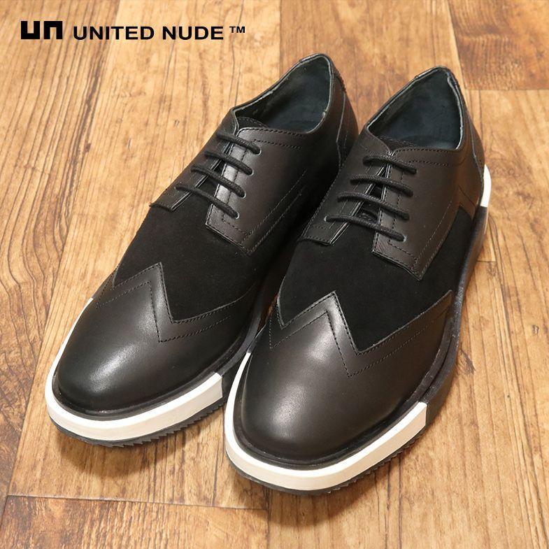 正規 United Nude レザーシューズ Geo Wing Mens スエード切替 きれいめ クラシック型 レトロ 靴 エレガント 30代 40代 遊び心 メンズ ユナイテッドヌード Cf115 アートフィッシュ 通販 Yahoo ショッピング