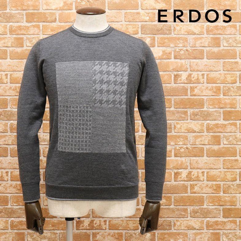 名作 ラグジュアリー 上質 極上 カシミヤ100 送料無料 セーター Artfish ブランド インポート オルドス 紳士 メンズ 50代 40代 30代 セーター 長袖 ジャガード パネル柄 クルーネックニット カシミヤ100 Erdos 秋冬 トップス
