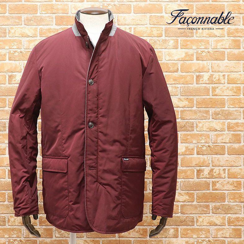 売上実績no 1 撥水タフタ ヘリンボーン 大きいサイズ ブルゾン 中綿リバーシブル Faconnable 秋冬 アウター 大人 上品 トラッド きれいめ 送料無料 防寒 ハイブランド ファソナブル メンズ 大人スタイル トラッド きれいめ コート アウター