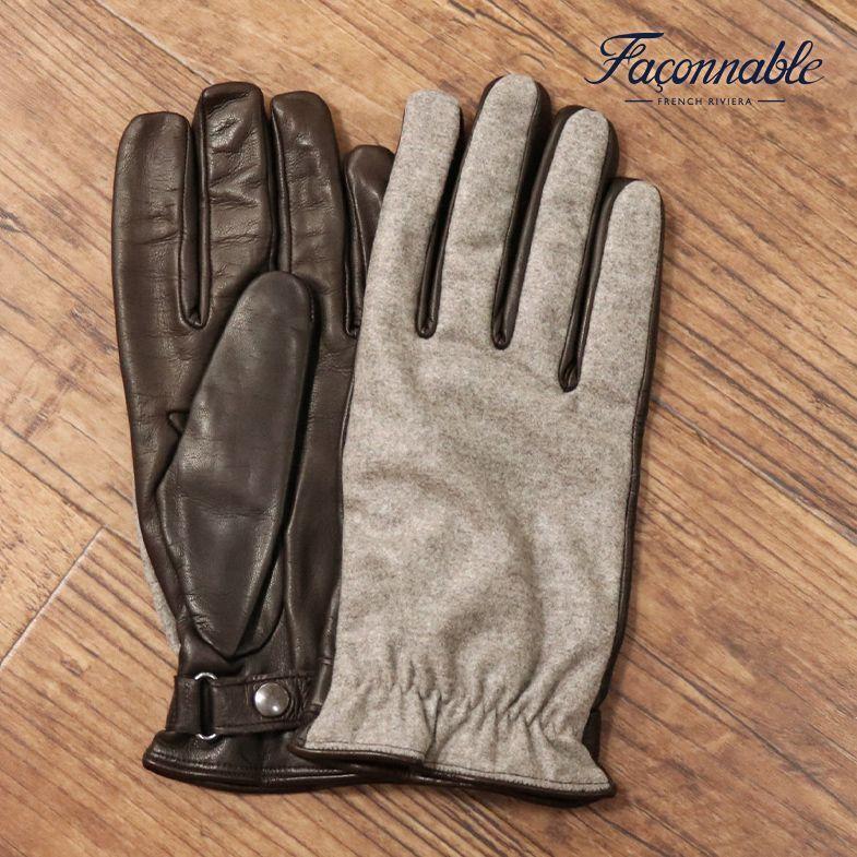 Faconnable フラノ レザー メンズ手袋 イタリア製 羊革 本革 カシミヤ裏 レザーグローブ 革手袋 紳士 暖か 防寒 インポート ブランド ファソナブル Df384 アートフィッシュ 通販 Yahoo ショッピング
