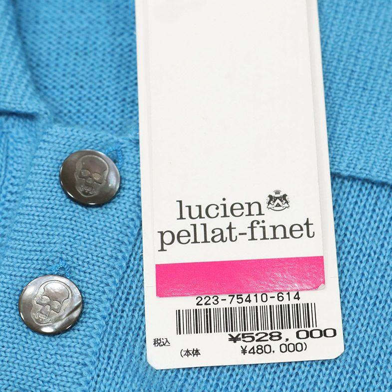 新作 Lucien 秋冬 メンズ ラグジュアリー ハイブランド インポート 送料無料 Pellat Finet ファッション メンズ ハイエンド レトロ 長袖 フランス製 ボーダー ステッチ しっとりカシミヤ100 ハイゲージニット ポロシャツ トップス