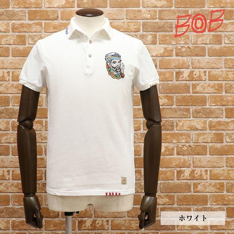 春夏 Bob Italy製ポロシャツ さらっとカノコ伸縮 刺繍ワッペン 人物 ワンポイント 台襟 大人カジュアル 半袖 ハイカジュアル イタリアブランド メンズ服 Ea266 アートフィッシュ 通販 Yahoo ショッピング