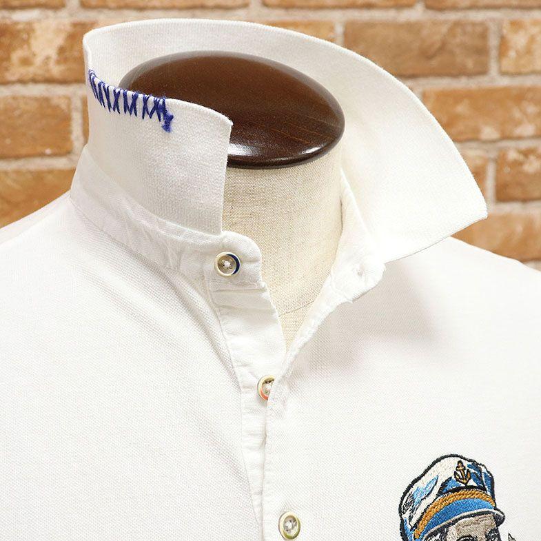 春夏 Bob Italy製ポロシャツ さらっとカノコ伸縮 刺繍ワッペン 人物 ワンポイント 台襟 大人カジュアル 半袖 ハイカジュアル イタリアブランド メンズ服 Ea266 アートフィッシュ 通販 Yahoo ショッピング