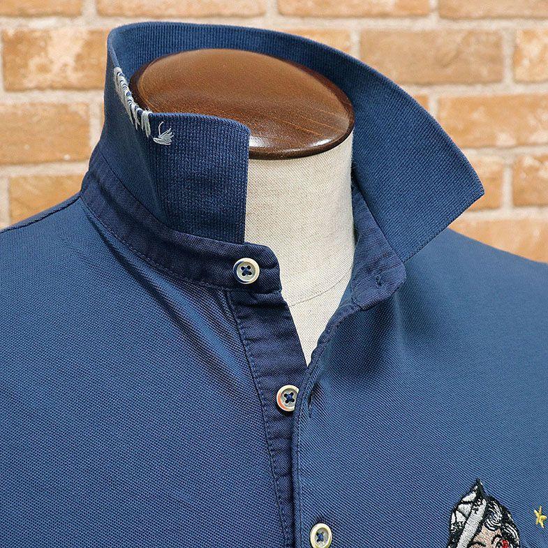 春夏 Bob Italy製ポロシャツ さらっとカノコ伸縮 刺繍ワッペン 人物 ワンポイント 台襟 大人カジュアル 半袖 ハイカジュアル イタリアブランド メンズ服 Ea266 アートフィッシュ 通販 Yahoo ショッピング