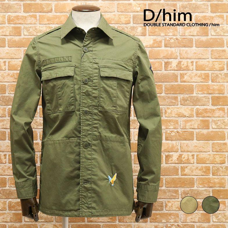 春夏 D Him 国産ミリタリー シャツジャケット しなやかなハリ コットン系 ワッペン カワセミ刺繍 ブルゾン ワイルド アメカジ サーフ メンズ ファッション Ea367 アートフィッシュ 通販 Yahoo ショッピング