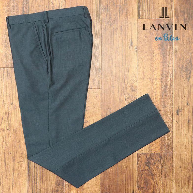 Saleアイテム 春夏 Lanvin En Bleu スラックス パンツ 清涼ウール ポリ織り生地 日本製