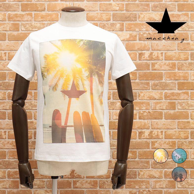 春夏 Macchia J イタリー製tシャツ なめらかジャージー 伸縮 Box フォト プリント 丸首 半袖 ストリート サーフ 代 30代 40代 メンズ ハイカジュアル Ed10 アートフィッシュ 通販 Yahoo ショッピング