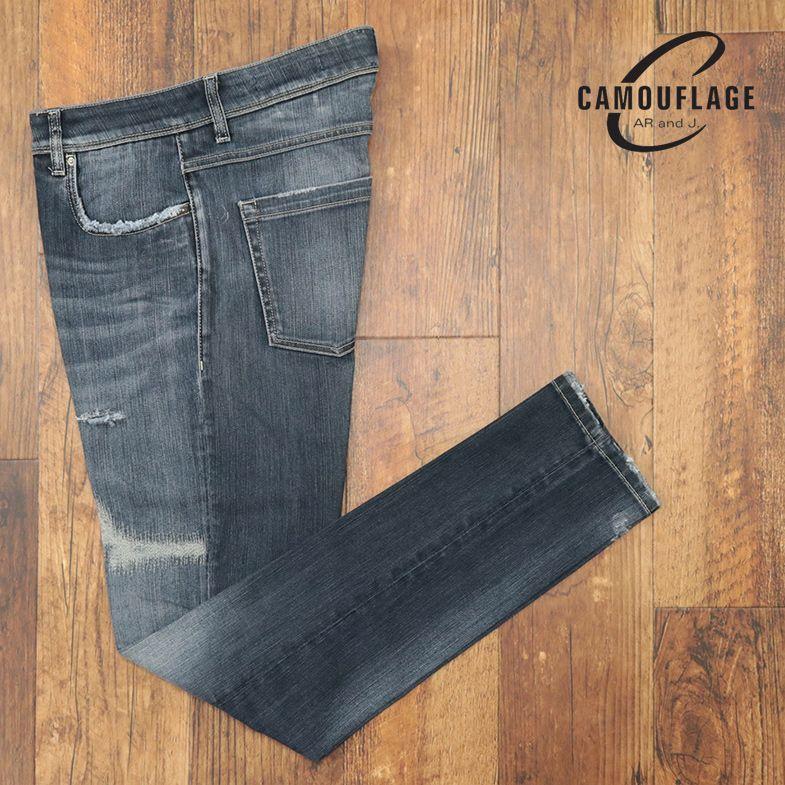 Camouflage Ar And J ダメージ加工デニム パンツ 伸縮性 リペア 個性 ロック イタリア製 インポート ストリート イタリアブランド メンズ 大人ジーンズ Ed503 アートフィッシュ 通販 Yahoo ショッピング
