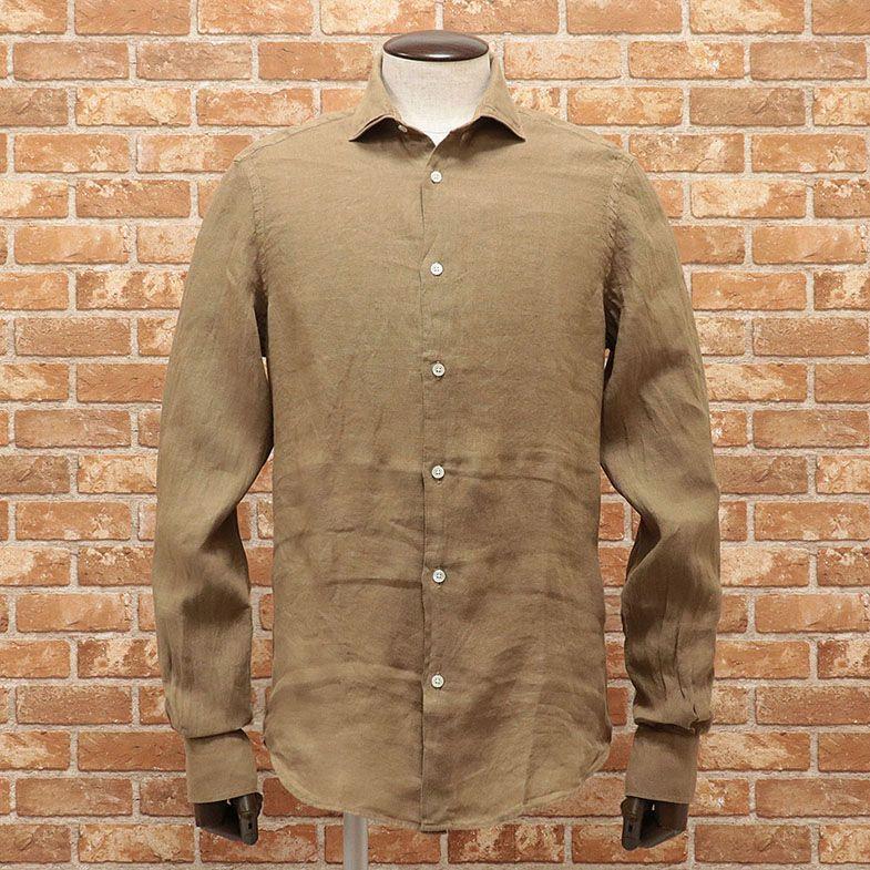 満点の きれいめ リゾート カッタウェイ 涼しい 無地 さっぱり麻100 イタリー製シャツ Boglioli 春夏 長袖 ボリオリ 40代 30代 メンズ インポート ヌケ感 長袖 サイズ 40 Www Maketheleapcoaching Com