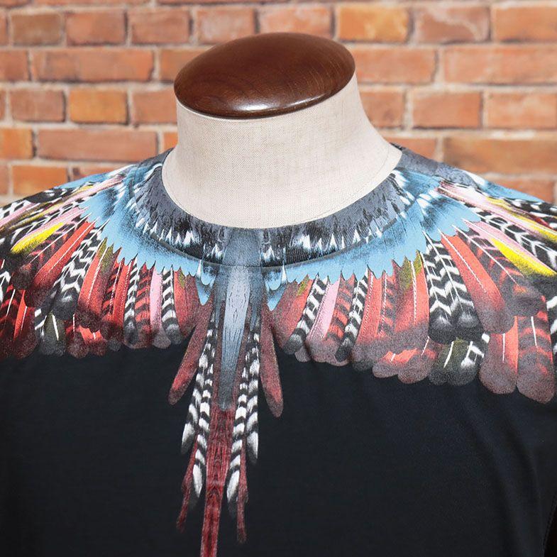 23春夏 MARCELO BURLON タンクトップ CMAC024S23JER001 GRIZZLY WINGS OVER TANK フェザープリント メンズ マルセロバーロン｜artfish｜03