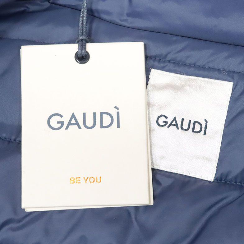GAUDI 24秋冬 中綿ベスト ニット伸縮 ワッペン シンプル ベーシック 