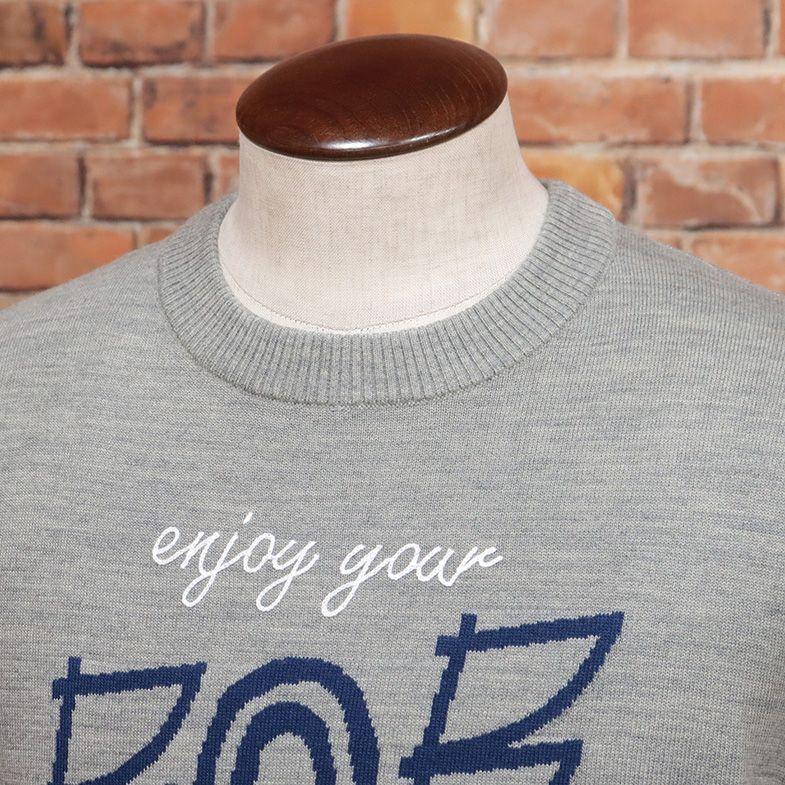 BOB 【アウトレット60%OFF】BOB 丸首ニット 保温◎ ホットレイ 刺繍 