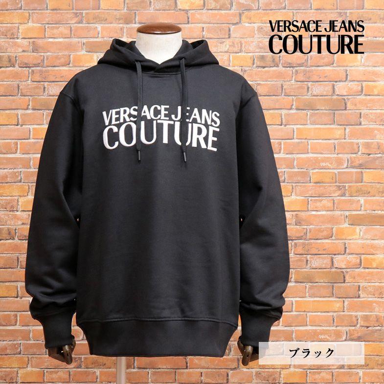 23AW VERSACE JEANS COUTURE パーカー 75GAIT02 スウェット伸縮 ロゴ 