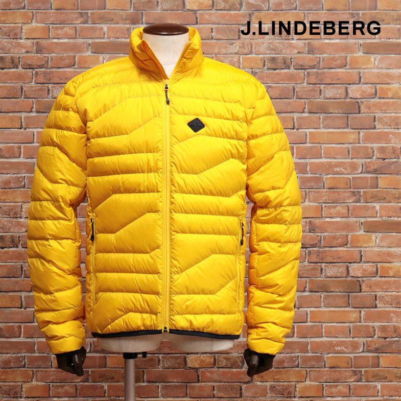 秋冬 J.LINDEBERG ダウンジャケット 撥水 軽量タフタ 無地 ワッペン  