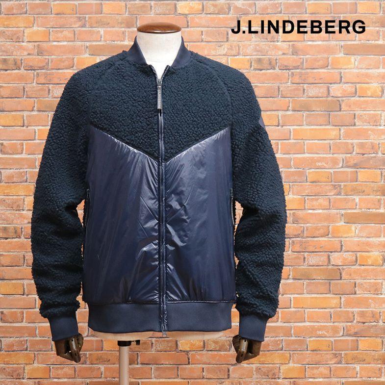 秋冬 J.LINDEBERG ハイブリッド ブルゾン ボア 撥水ナイロン 裏地 吸湿 