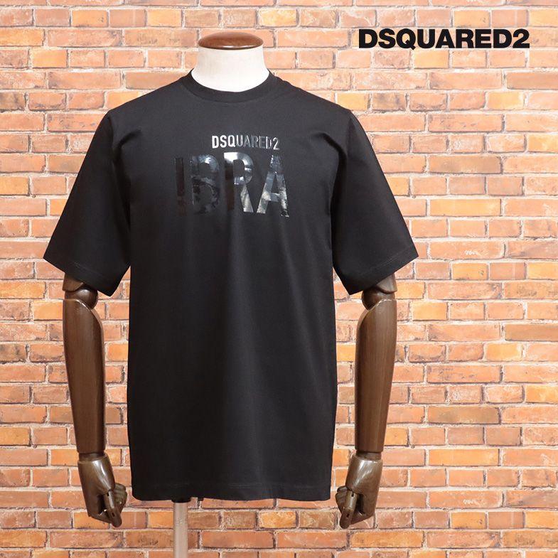 DSQUARED2 丸首Tシャツ S78GD0067 ロゴ プリント ジャージー快適 半袖  
