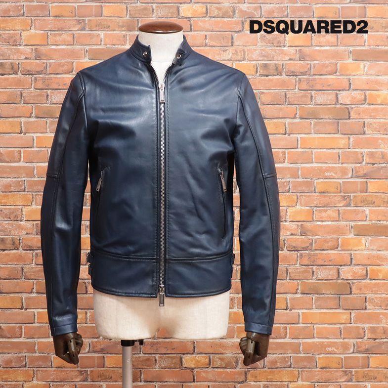 秋冬 DSQUARED2 レザーブルゾン S74AM1328 やわらか 上質 羊革 