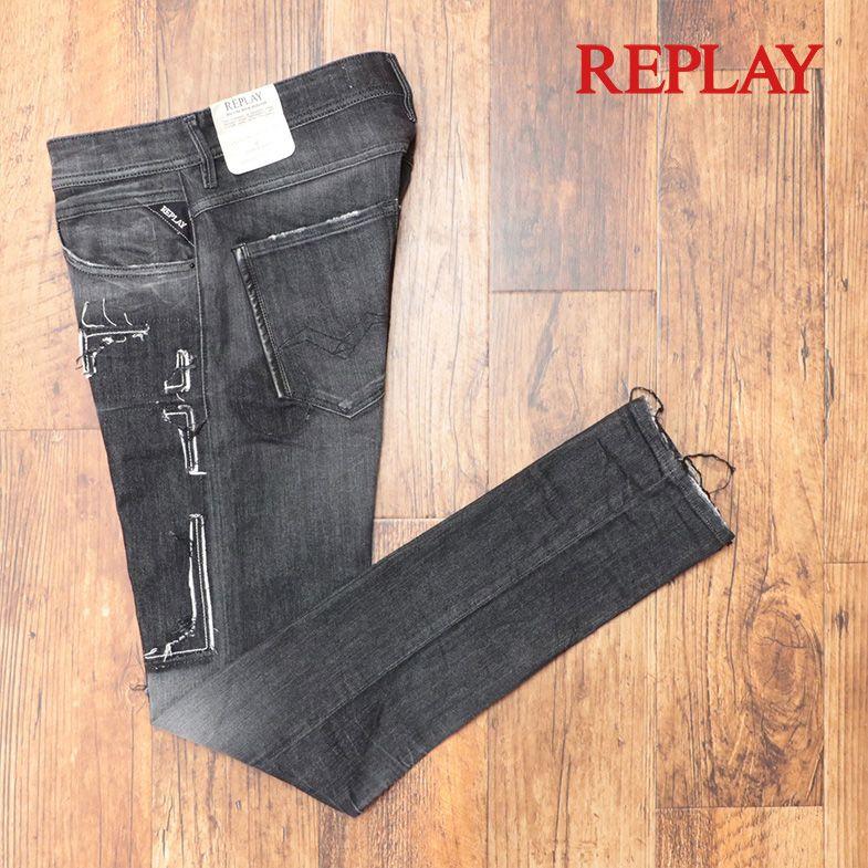 新品デニム ジーンズREPLAY スキニーリプレイイタリアストレッチ 