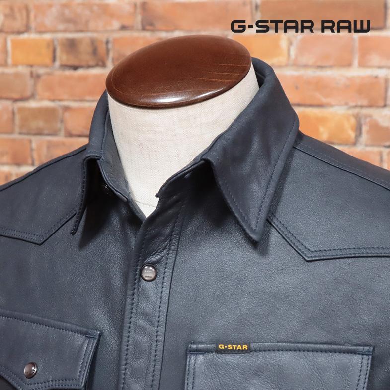 G-STAR RAW レザーシャツ 3301 REGULAR OVERSHIRT L/S D18163-C638