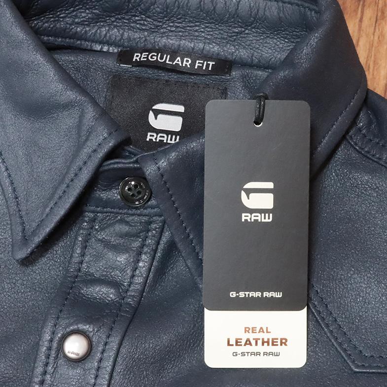 G-STAR RAW レザーシャツ 3301 REGULAR OVERSHIRT L/S D18163-C638