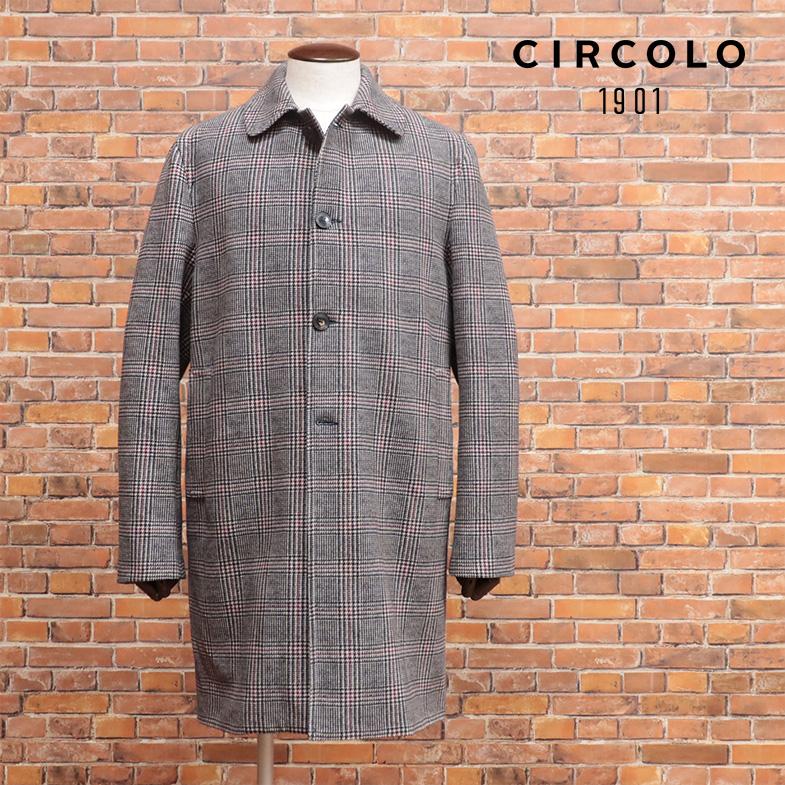 秋冬 CIRCOLO 1901 バルカラー コート 大きいサイズ CN2419 ジャージー 