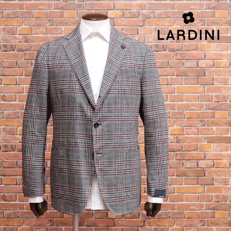 LARDINI ラルディーニ ワイドチェック アンコン テーラードジャケット 茶 LARDINI（ラルディーニ）の「LARDINI / チェック（テーラード