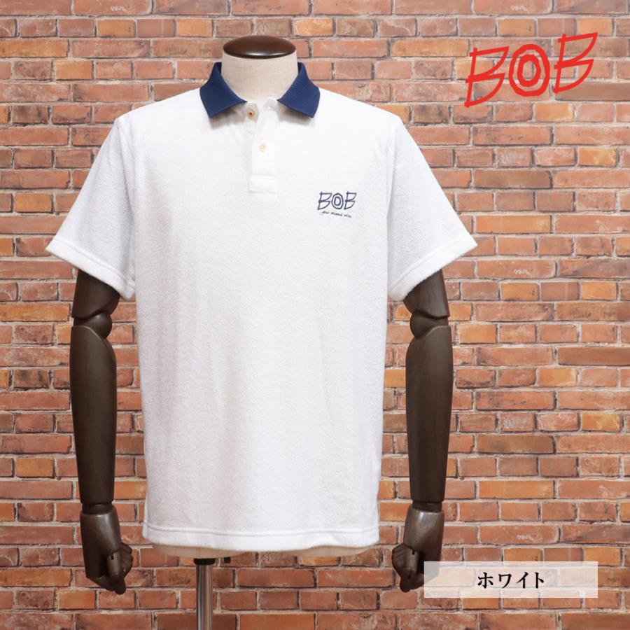 BOB 春夏 半袖ポロシャツ 074843011 日本製 パイル ロゴ刺繍