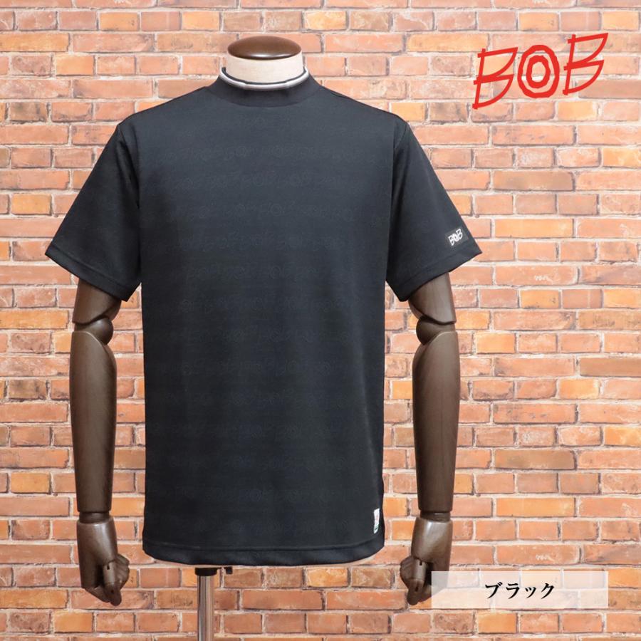Taylor Made モックネック 半袖 Tシャツ ヘリンボーン柄　ブラック Tailored Mock Neck T-shirt | ＋CLOTHET ONLINE