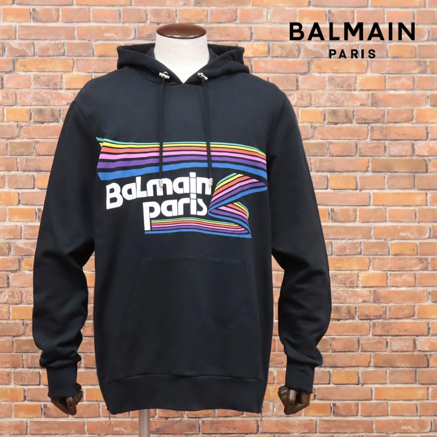 BALMAIN (バルマン) サイドジップ　フーディ　パーカー　ダメージ加工 BALMAIN (バルマン) サイドジップフーディパーカーダメージ加工