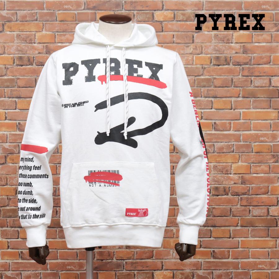 PYREX 裏毛スウェット パーカー バックプリント ロゴ ストリート 