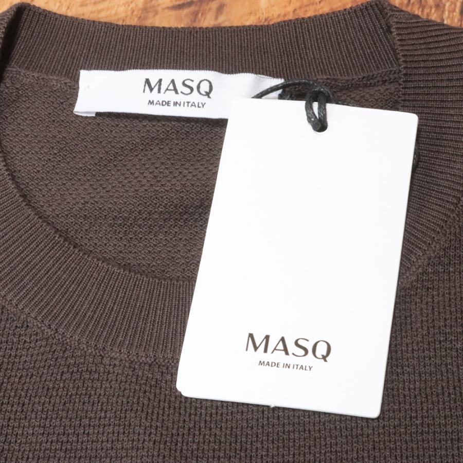 25春夏 MASQ サマーニット M5425-2020 清涼カノコ編み 無地 クルー 